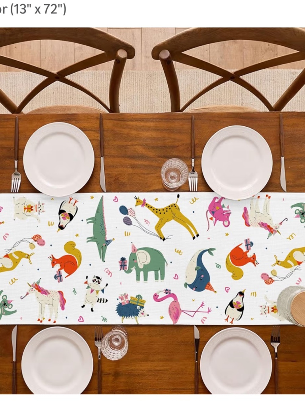 Party Animal Print Table Runner -